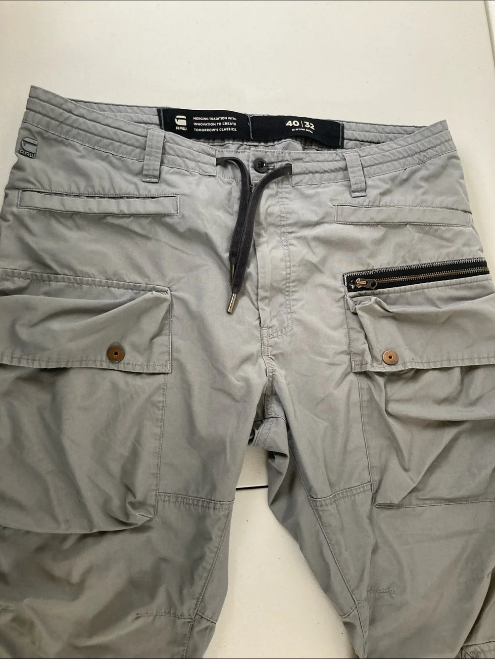 G-Star Raw Alpine Pants Mens 40x32 Gray Cargo Modular Workwear Utility